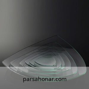ظرف شیشه ای مثلث ساده