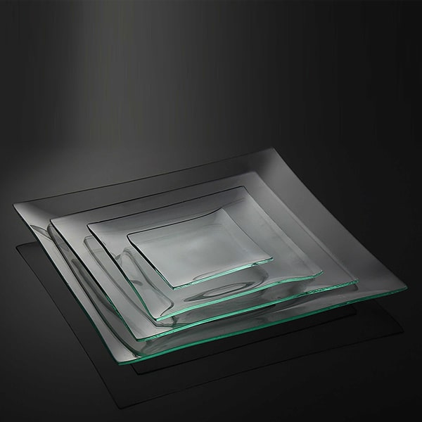 ظرف شیشه ای چهارگوش تخت