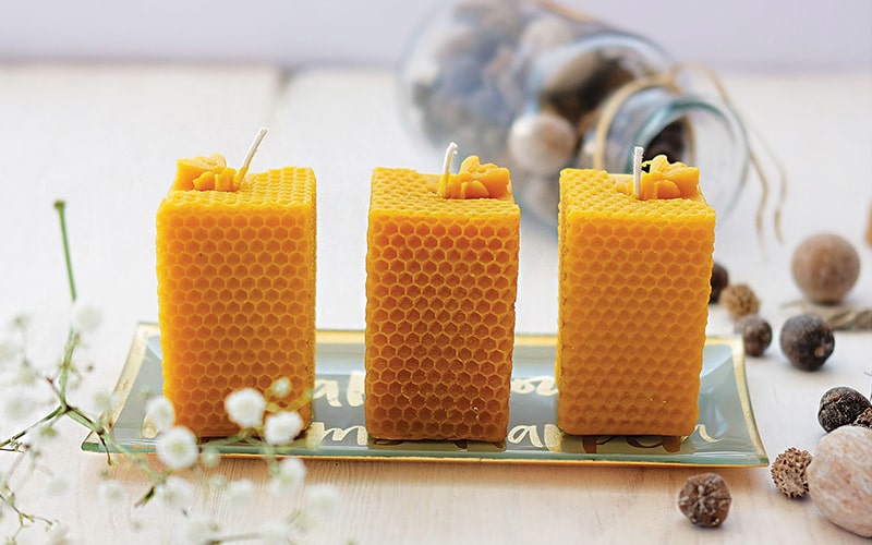 ایده‌هایی برای ساخت شمع با موم عسل